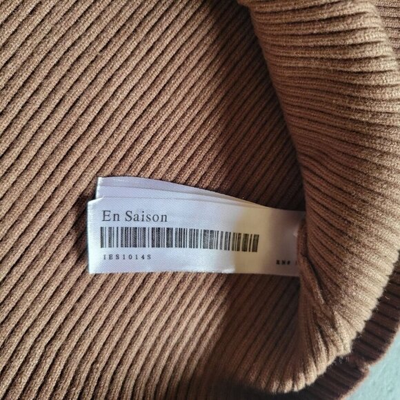 En Saison Womens Ribbed Knit Pocket Mini A Line pull on Skirts- L - Picture 5 of 6